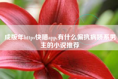成版年https快喵app,有什么偏执病娇系男主的小说推荐