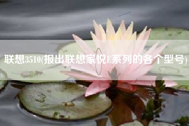 联想3510(报出联想家悦E系列的各个型号)