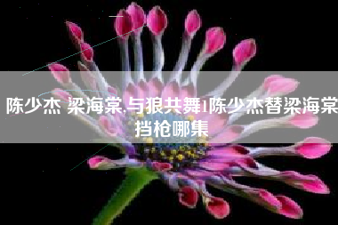 陈少杰 梁海棠,与狼共舞1陈少杰替梁海棠挡枪哪集