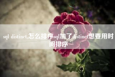 sql distinct,怎么排序sql加了distinct想要用时间排序