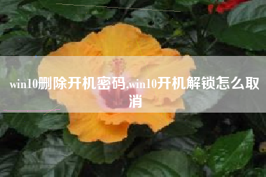 win10删除开机密码,win10开机解锁怎么取消