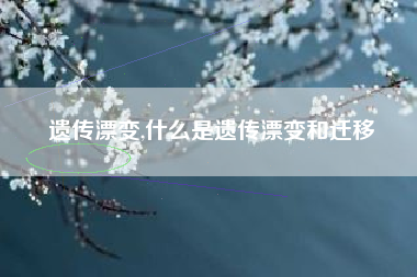 遗传漂变,什么是遗传漂变和迁移