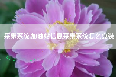 采集系统,加油站信息采集系统怎么安装