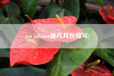 jun jul(mar是几月份缩写)