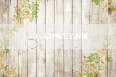 e330s,后护板怎么拆掉