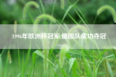 1996年欧洲杯冠军,德国队成功夺冠