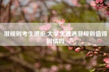 潜规则考生遭拒,大学生遭遇潜规则值得同情吗
