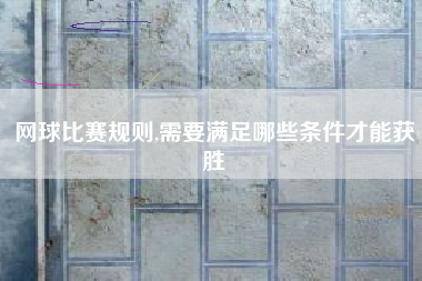 网球比赛规则,需要满足哪些条件才能获胜