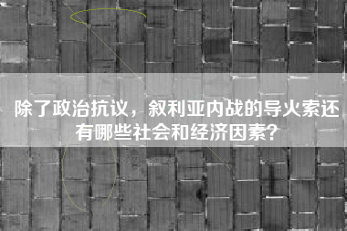 除了政治抗议，叙利亚内战的导火索还有哪些社会和经济因素？