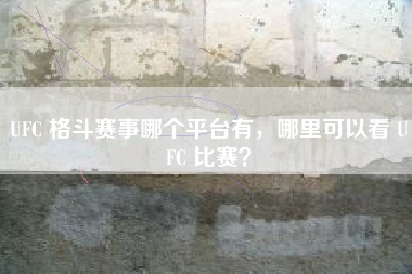 UFC 格斗赛事哪个平台有，哪里可以看 UFC 比赛？