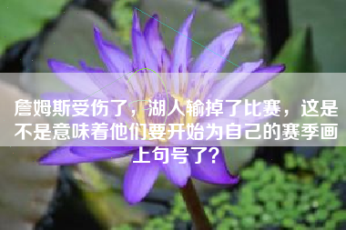 詹姆斯受伤了，湖人输掉了比赛，这是不是意味着他们要开始为自己的赛季画上句号了？