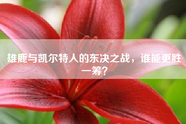 雄鹿与凯尔特人的东决之战，谁能更胜一筹？