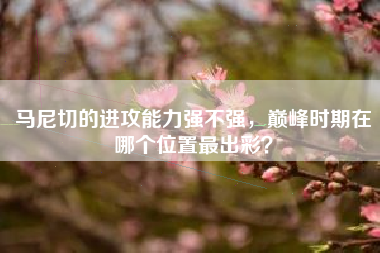 马尼切的进攻能力强不强，巅峰时期在哪个位置最出彩？