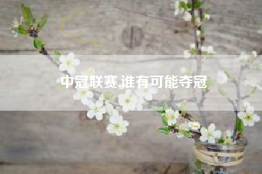 中冠联赛,谁有可能夺冠