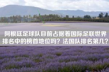 阿根廷足球队目前占据着国际足联世界排名中的榜首地位吗？法国队排名第几？