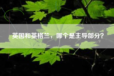 英国和英格兰，哪个是主导部分？