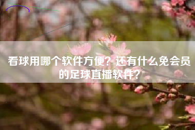 看球用哪个软件方便？还有什么免会员的足球直播软件？