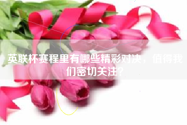 英联杯赛程里有哪些精彩对决，值得我们密切关注？