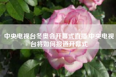 中央电视台冬奥会开幕式直播,中央电视台将如何报道开幕式