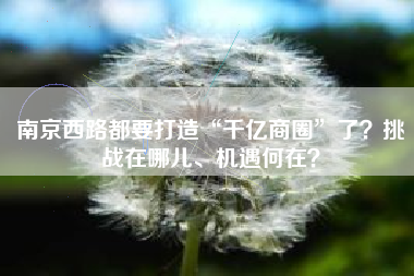 南京西路都要打造“千亿商圈”了？挑战在哪儿、机遇何在？