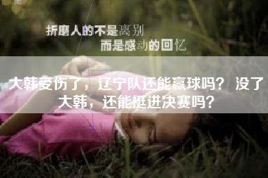 大韩受伤了，辽宁队还能赢球吗？ 没了大韩，还能挺进决赛吗？