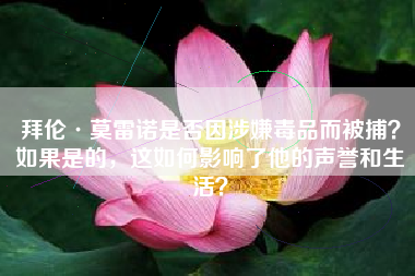 拜伦·莫雷诺是否因涉嫌毒品而被捕？如果是的，这如何影响了他的声誉和生活？