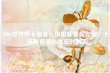 2002世界杯十强赛：中国队表现如何？十强赛有哪些难忘时刻？