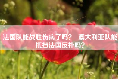 法国队能战胜伤病了吗？  澳大利亚队能抵挡法国反扑吗？