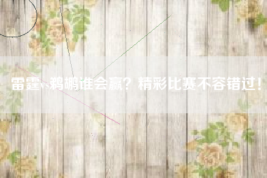 雷霆vs鹈鹕谁会赢？精彩比赛不容错过！