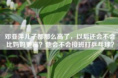 邓亚萍儿子都那么高了，以后还会不会比妈妈更高？他会不会接班打乒乓球？