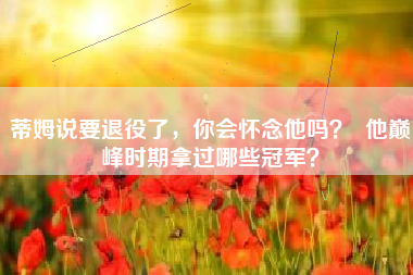 蒂姆说要退役了，你会怀念他吗？  他巅峰时期拿过哪些冠军？