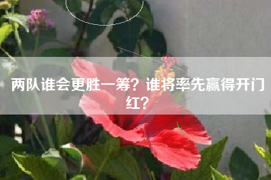 两队谁会更胜一筹？谁将率先赢得开门红？
