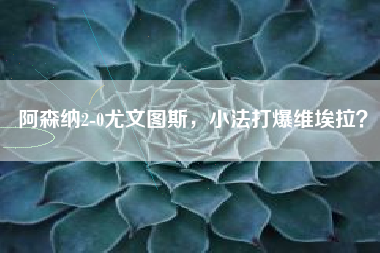 阿森纳2-0尤文图斯，小法打爆维埃拉？