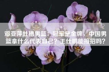 邓亚萍吐槽男篮：冠军是金牌，中国男篮拿什么代表自己？王仕鹏能接招吗？