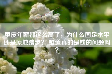 里皮年薪都这么高了，为什么国足水平还是原地踏步？ 难道真的是钱的问题吗？