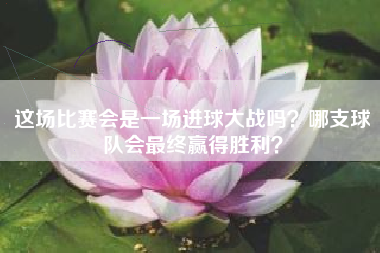 这场比赛会是一场进球大战吗？哪支球队会最终赢得胜利？
