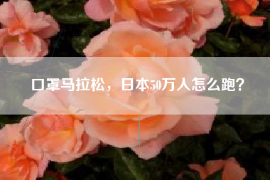 口罩马拉松，日本50万人怎么跑？