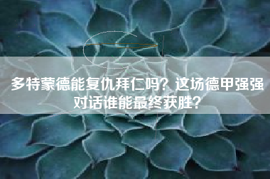 多特蒙德能复仇拜仁吗？这场德甲强强对话谁能最终获胜？