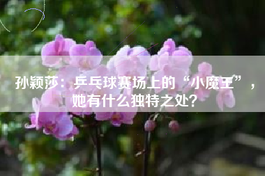 孙颖莎：乒乓球赛场上的“小魔王”，她有什么独特之处？