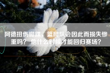 阿德扭伤脚踝，篮网队会因此而损失惨重吗？ 他什么时候才能回归赛场？