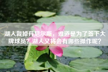 湖人裁掉丹尼尔斯，难道是为了签下大牌球员？湖人又将会有哪些操作呢？