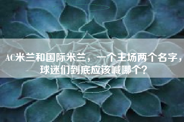 AC米兰和国际米兰，一个主场两个名字，球迷们到底应该喊哪个？