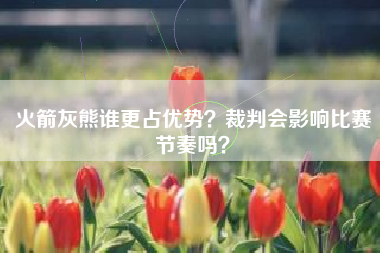 火箭灰熊谁更占优势？裁判会影响比赛节奏吗？