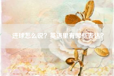 进球怎么说？英语里有哪些表达？