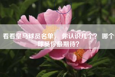 看看皇马球员名单， 你认识几个？ 哪个球员你最期待？