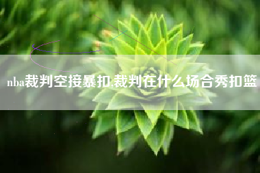 nba裁判空接暴扣,裁判在什么场合秀扣篮