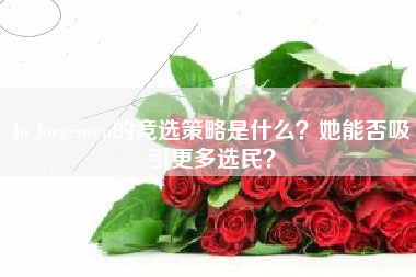 Jo Jorgensen的竞选策略是什么？她能否吸引更多选民？
