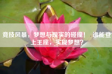 竞技风暴，梦想与现实的碰撞！  谁能登上王座，实现梦想？